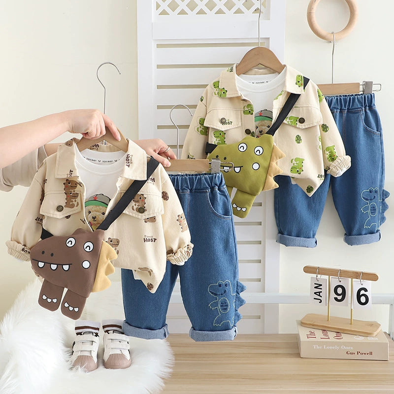 Conjunto Infantil 3 Peças Dinossauro