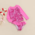 Biquíni Infantil Manga Comprida Sereia