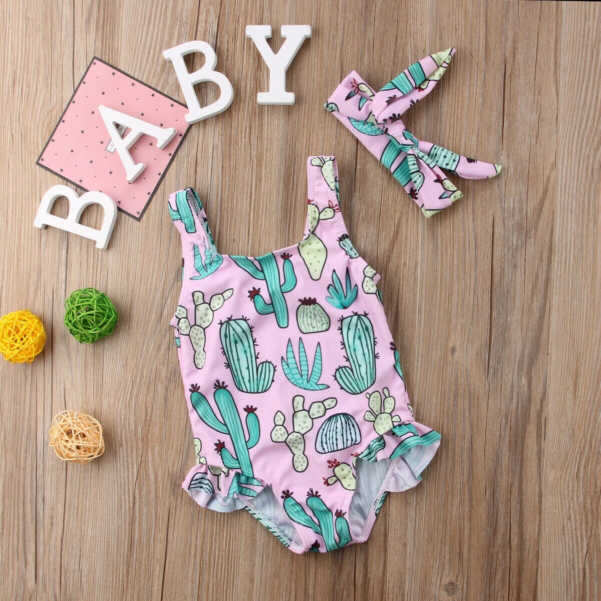 Maiô Infantil Cactos + Faixa