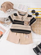 Conjunto Infantil Masculino Lístras Dinossauro