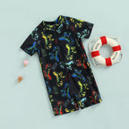 Macaquinho Praia Infantil Masculino Dino