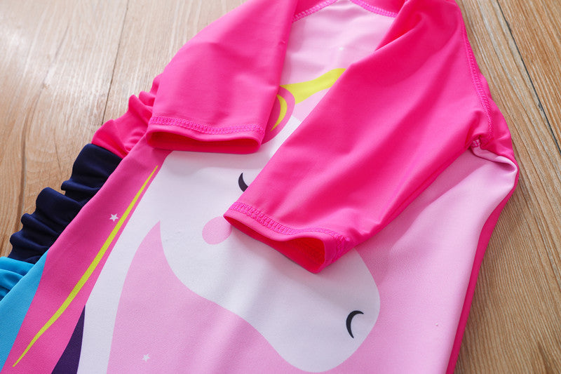 Macaquinho Infantil De Piscina Unicôrnio + Chapéu