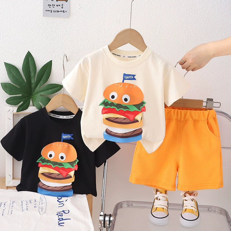 Conjunto Infantil Verão Hambúrguer