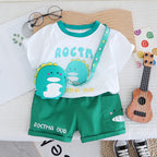 Conjunto Infantil Masculino Verão Dino