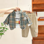 Conjunto Infantil Masculino Xadrez 3 Peças