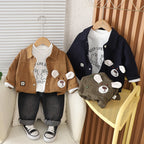 Conjunto Infantil Masculino Urso 3 Peças