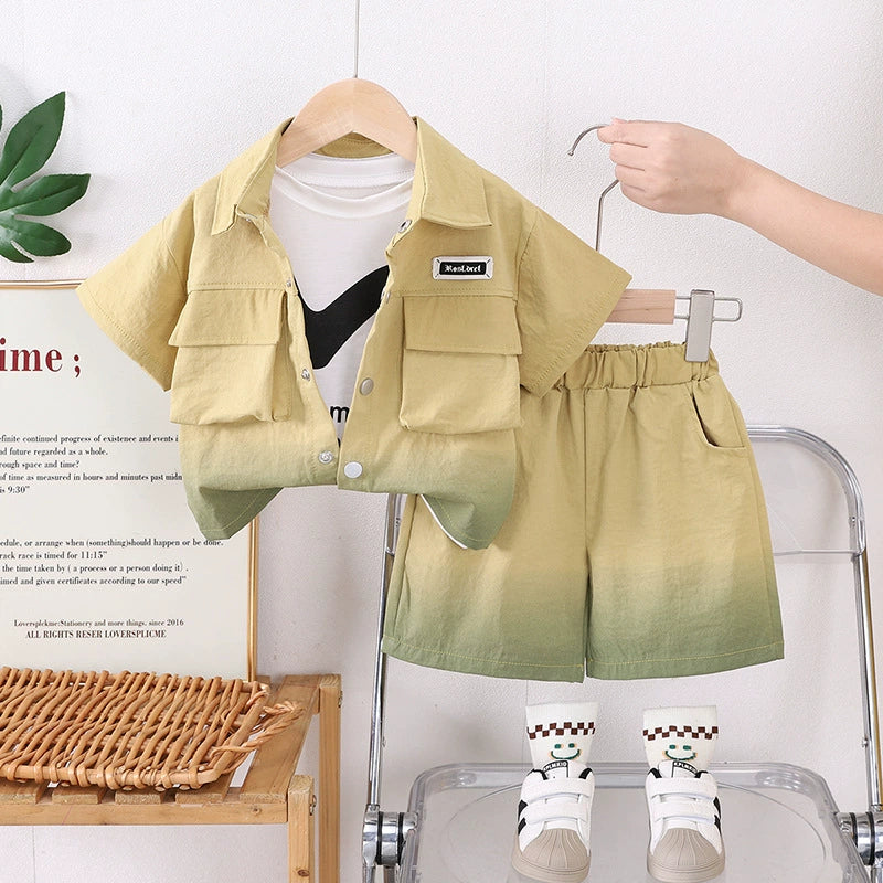 Conjunto Infantil Masculino Moderno 3 Peças