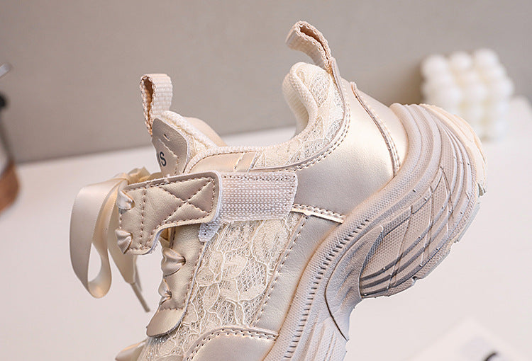 Tênis Infantil Feminino Lacinhos e Brilhos