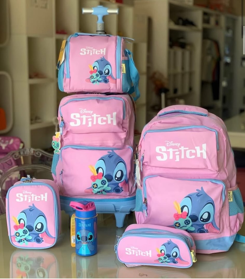Kit escolar (mochila, lancheira, estojo e garrafinha) 009