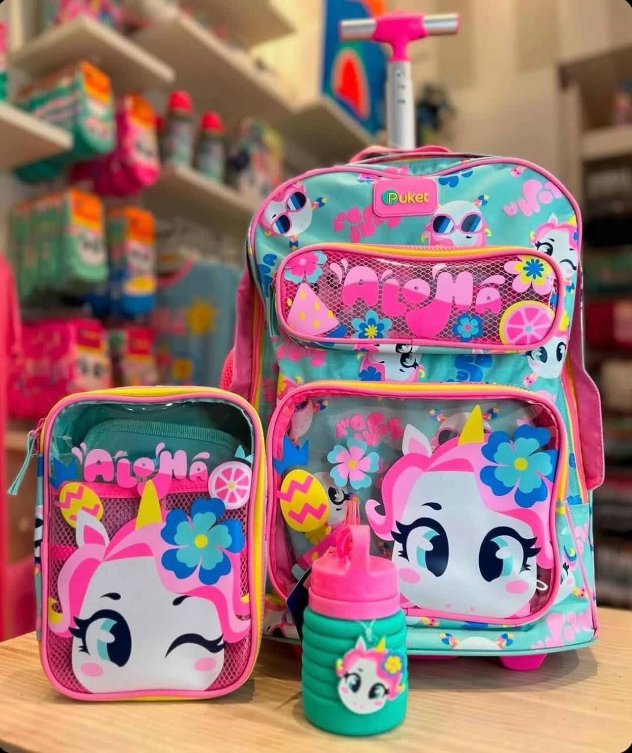 Kit escolar (mochila, lancheira, estojo e garrafinha) 027